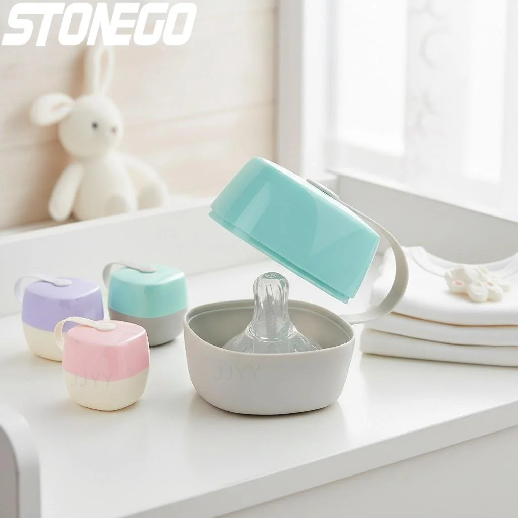 

Portable Baby Pacifier Storage Box Wide Mouth with Music Play Bite Teether Travel Home Use