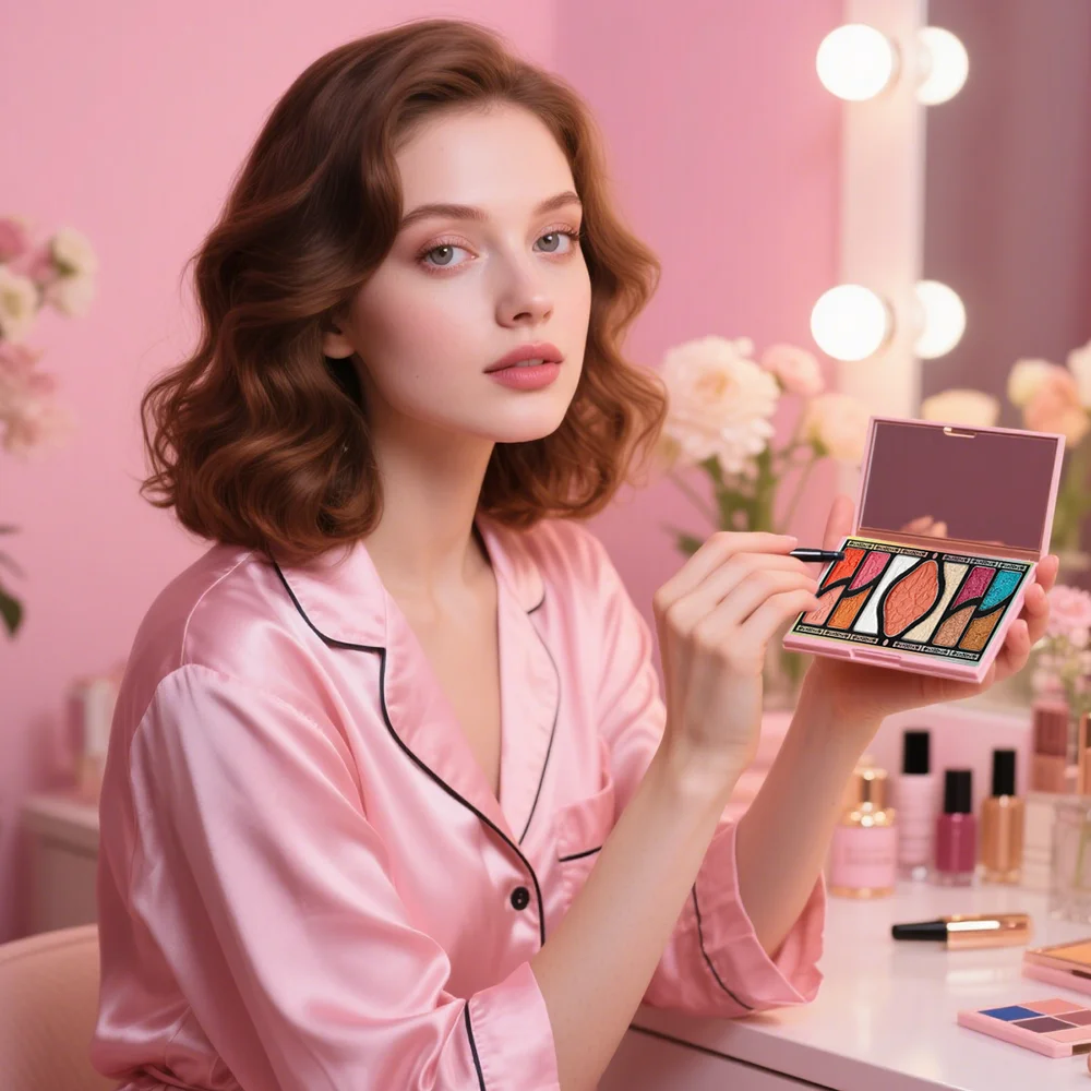 Chinesischer alter Stil, luxuriöse nackte Glitzer-Lidschatten-Palette, matte Schimmer-Palette, langlebige Puder- und Schatten-Make-up-Kosmetik