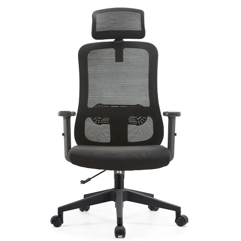Cadeira de escritório ergonómica, com altura ajustável e base giratória, ideal para uso doméstico, em dormitórios ou escritórios.