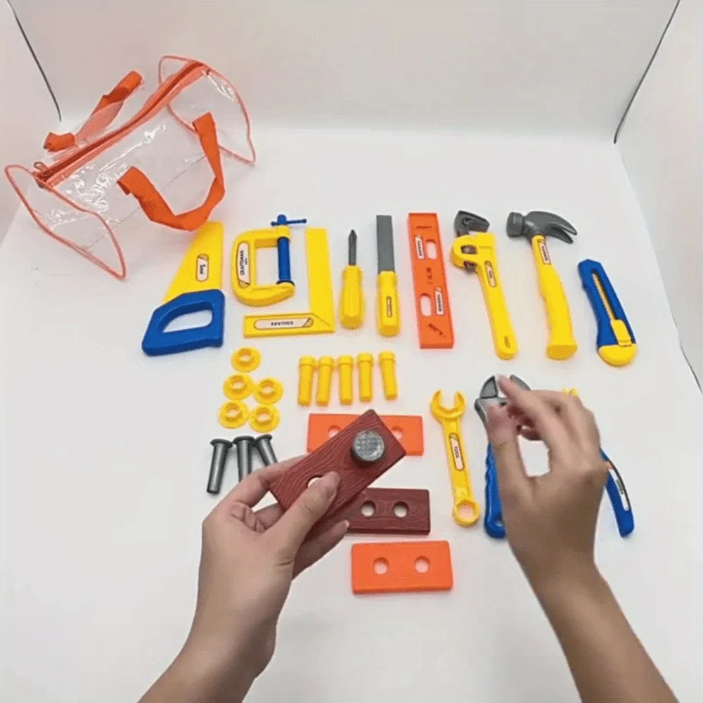 Simulação infantil grande parafuso ferramenta de reparo e armazenamento brinquedos/meninos playhouse conjunto mão-olho coordenação brinquedos, presentes de natal