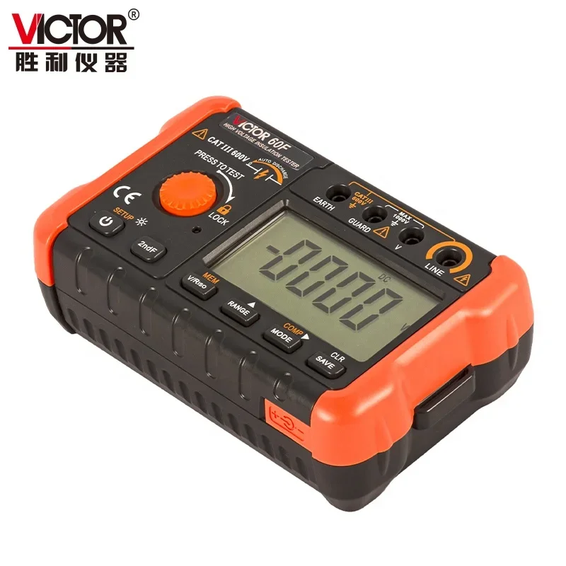 VICTOR 60F Short Circuit Measurement Current Of Insulation Measurement 1.5 MA Nominal Value Insulation Resistance Tester