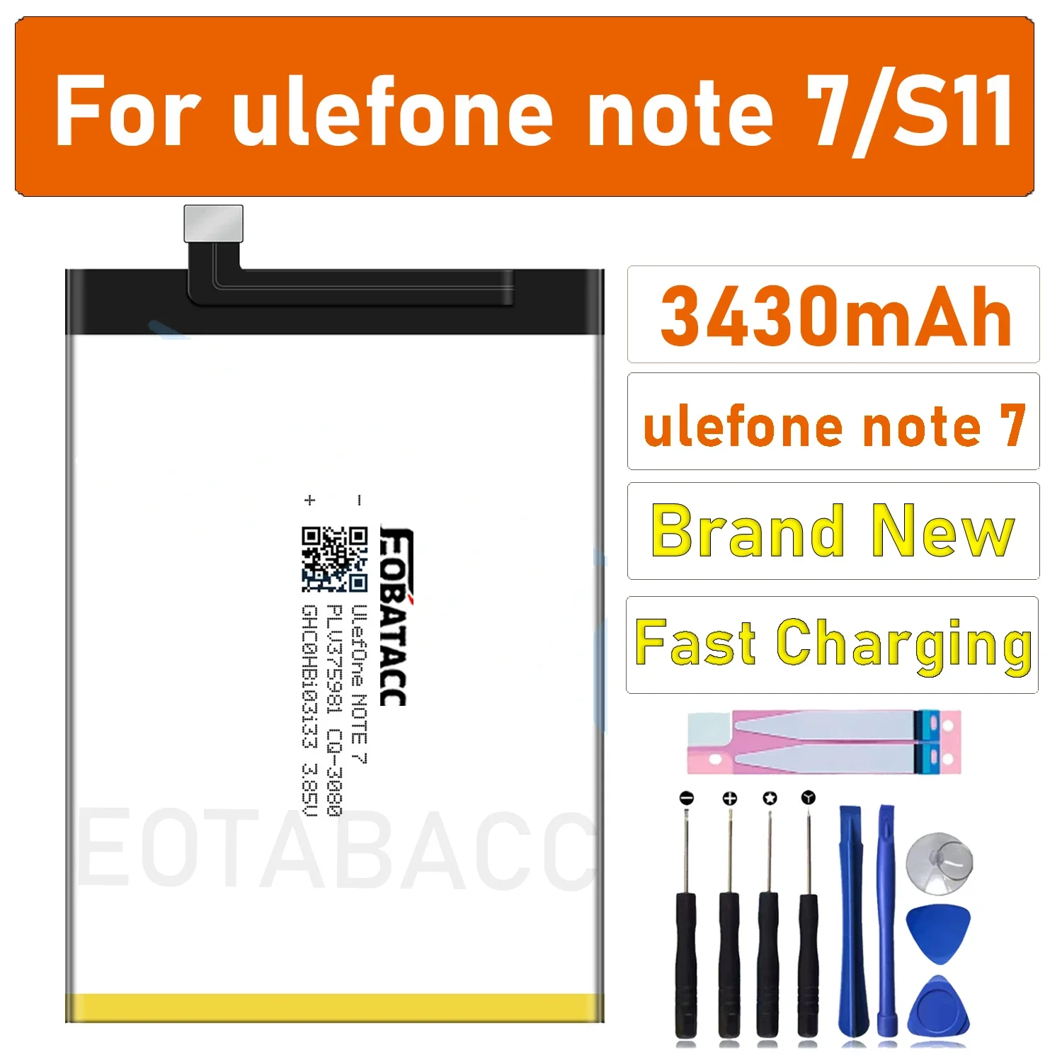 

EOTABACC 100% Original New Replacement Battery Ulefone Note 7 For Ulefone S11/S 11 Phone Battery+Tools