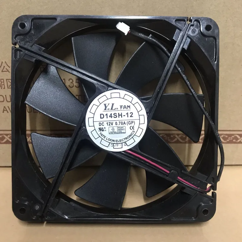 Original 14CM ultra-quiet fan 2-wire interface D14SH-12 0.7A 14025 chassis power fan