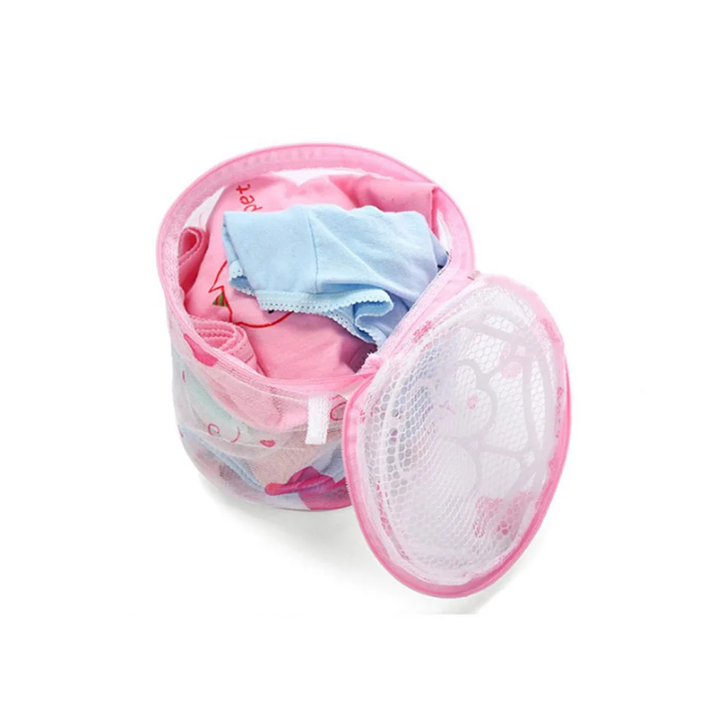 

4pcs Foldable Laundry Mesh Bags Underwear Wash Bag With Bracket Close-Knitted Design Anti-Tangle Protection Soft Lightweight