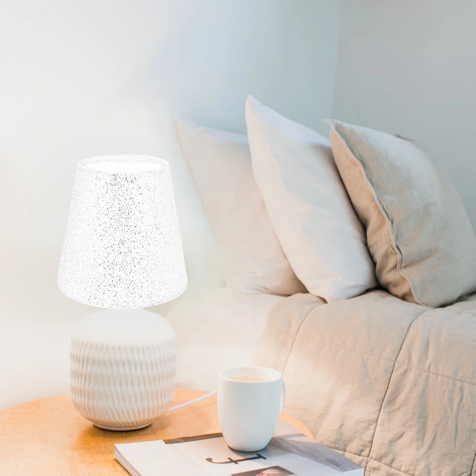 

Fabric Lampshade Light Cover Stylish Desk Decorative Cloth Art Shade Bedroom Living Room Stylish Lamp Shade Night Lamp