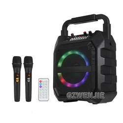 K6S Bluetooth 5.0 Karaoke Machine With Wireless Microphone Portable Speaker KTV Karaoke Microphone Home Family Singing Device