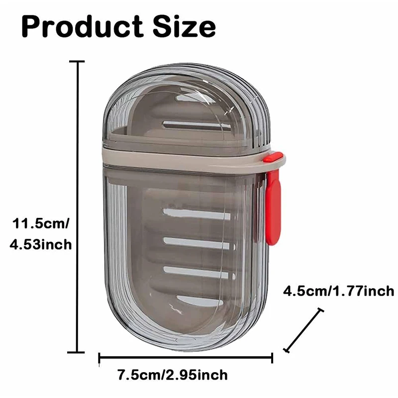 Soap Container Bathroom Storage Travel Dish Holder Accessories Orgnizer Drain Water Lock Products Household Merchandises Home