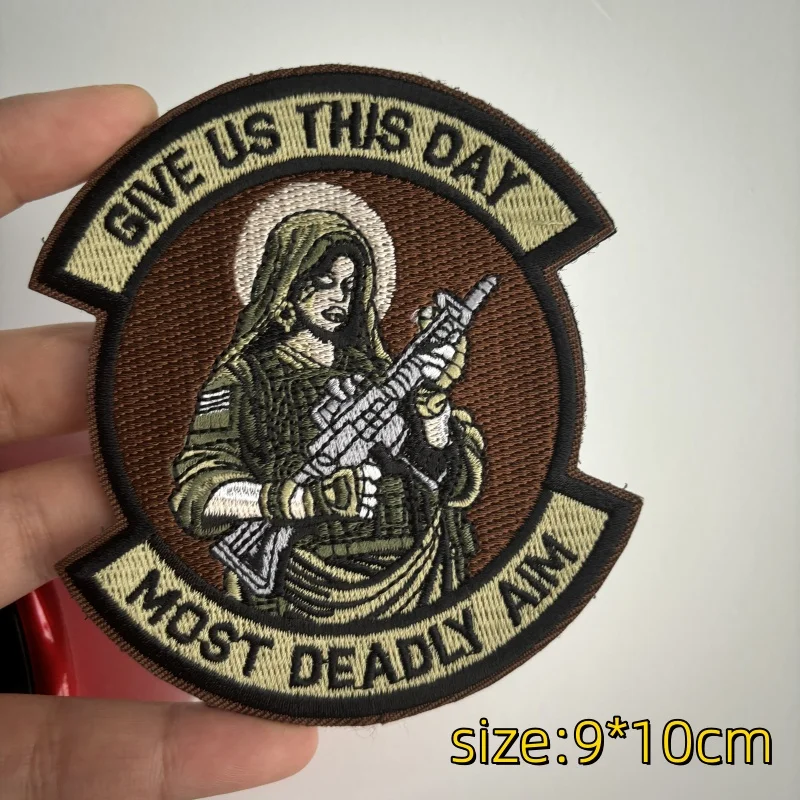 Fight Gun Tactical Morale Badge Military Angel Rabbit Penguin Fight Embroidery Patches Combat Hook&Loop Backpack Stickers