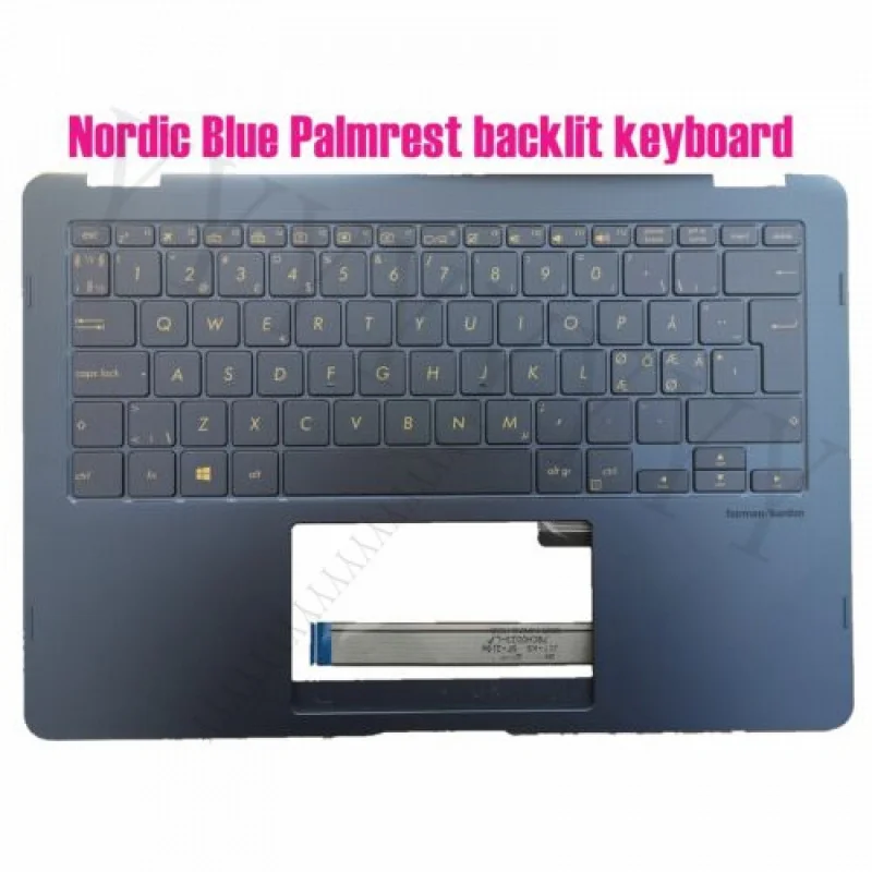

QNordic Blue Palmrest клавиатура с подсветкой для Asus UX370U UX370UA UX370UAR Q325UA