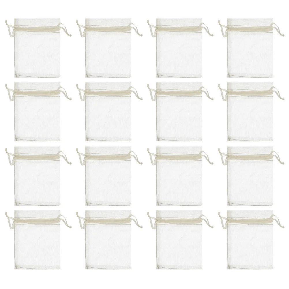 100Pcs Small Organza Bags Drawstring Gift Pouches for Jewelry Wedding Party Favors Candy Storage Mesh Bags Women Mini Pouch