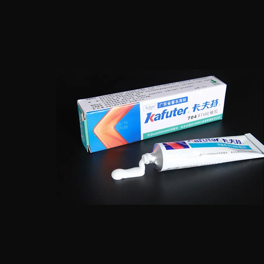 Kafuter 45 جرام غراء صناعي من السيليكون K-704 705 704B RTV سيليكون مطاط أبيض وأسود غراء شفاف أدوات غراء عازل