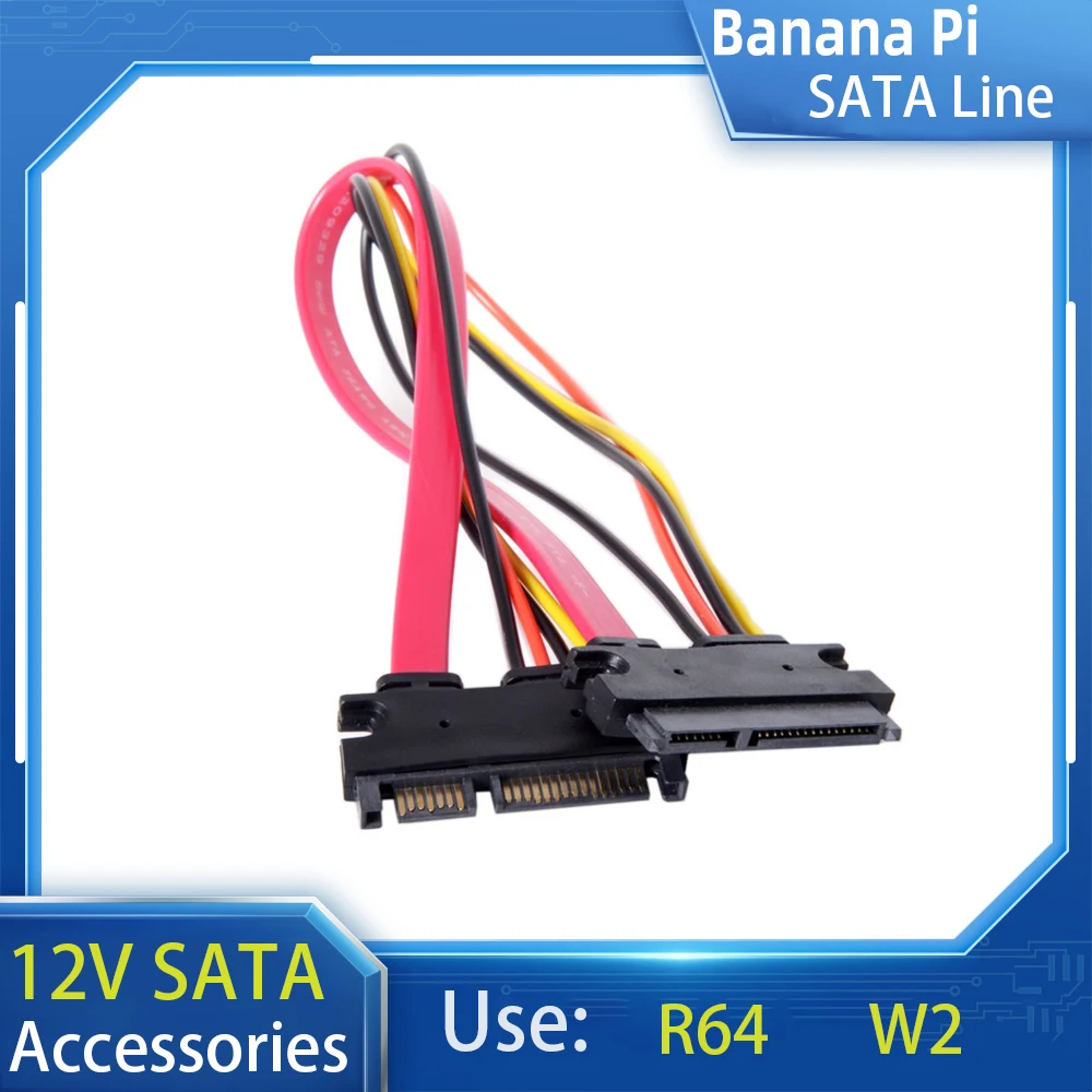 Banana Pi 12v Sata Line 29cm 22p 7+15pin Sata Data Power Combo Extension Cable Apply To Bpi-r64,w2 Routing Board Accessories
