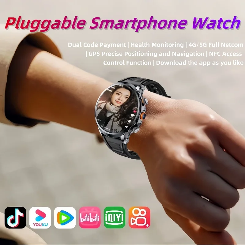 

H18 Smart Watch With 500W Camera 128GB Storage 1 95 Inch IPS Display GPS WIFI Heart Rate Tracking Android 9 0 Smartwatch