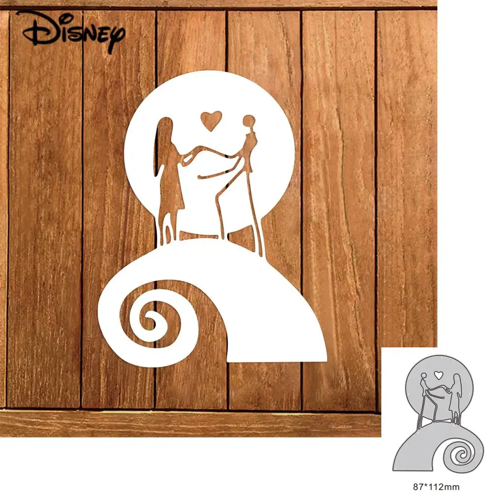 Troqueles de corte de Metal de pesadilla antes de Navidad Jack y Sally Moon para álbum de recortes DIY, tarjeta de papel en relieve artesanal, nuevo 2025