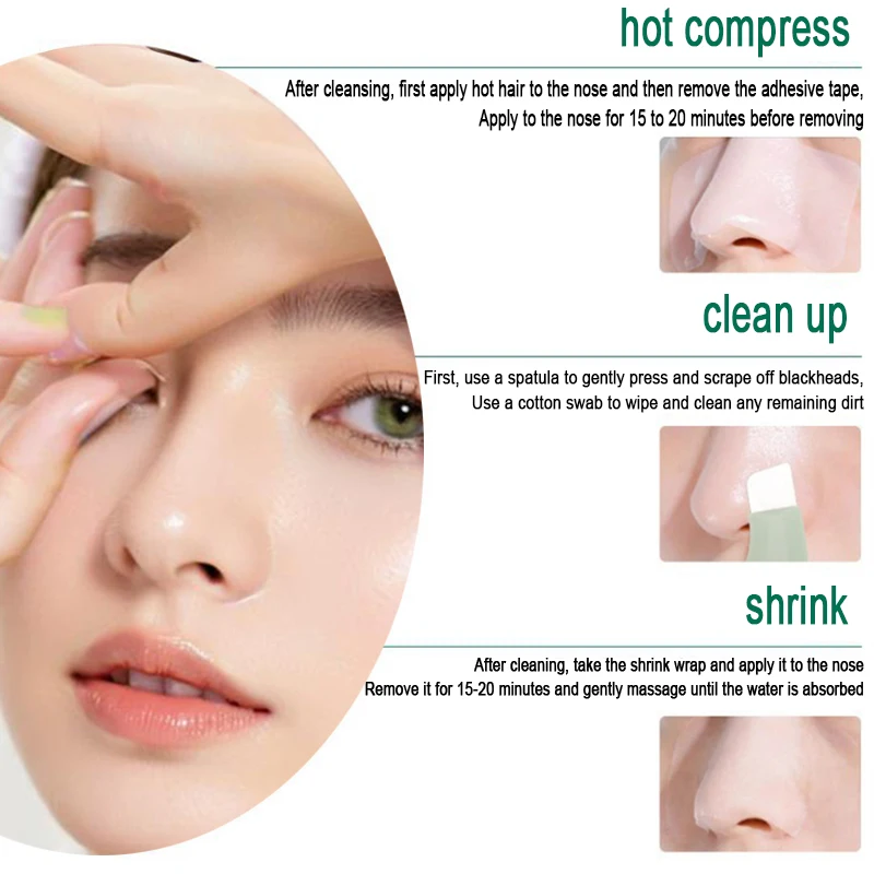 1 pz strumento per la rimozione dei punti neri e dei punti bianchi per la pulizia profonda della pelle del viso nasale strumento per la pulizia dei pori strumento per la cura della bellezza della pelle