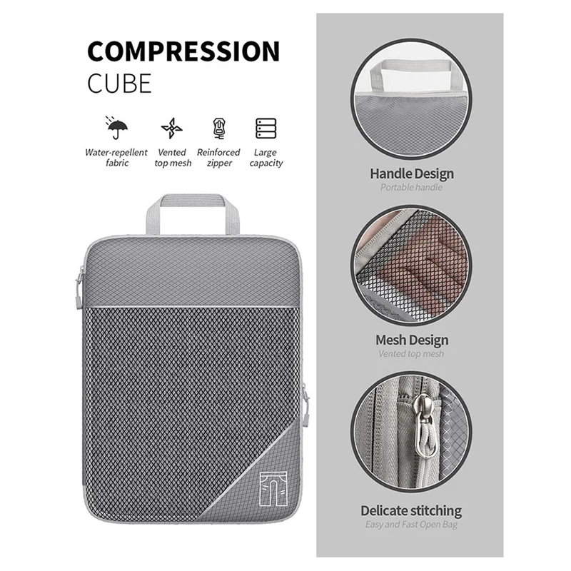 

ABPR-Compressed Packing Cubes Set Portable Luggage Organizers Ideal For Compressed Packing
