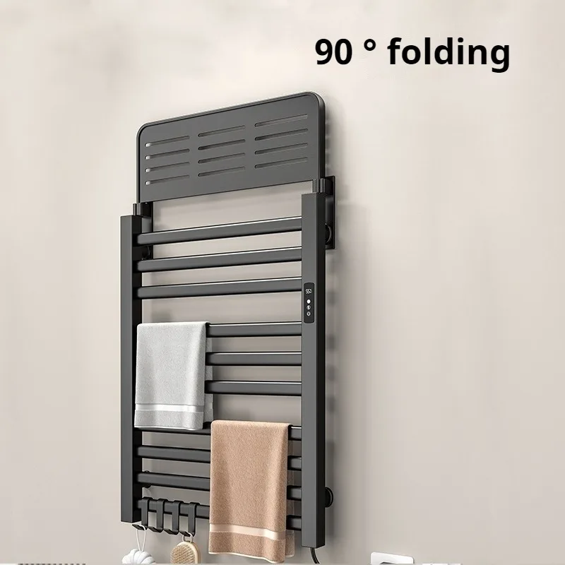 Вешалка для полотенец из алюминиевого сплава, интеллектуальные электрические вешалки для полотенец, складная стойка для хранения с регулируемой температурой, аксессуары для ванной комнаты