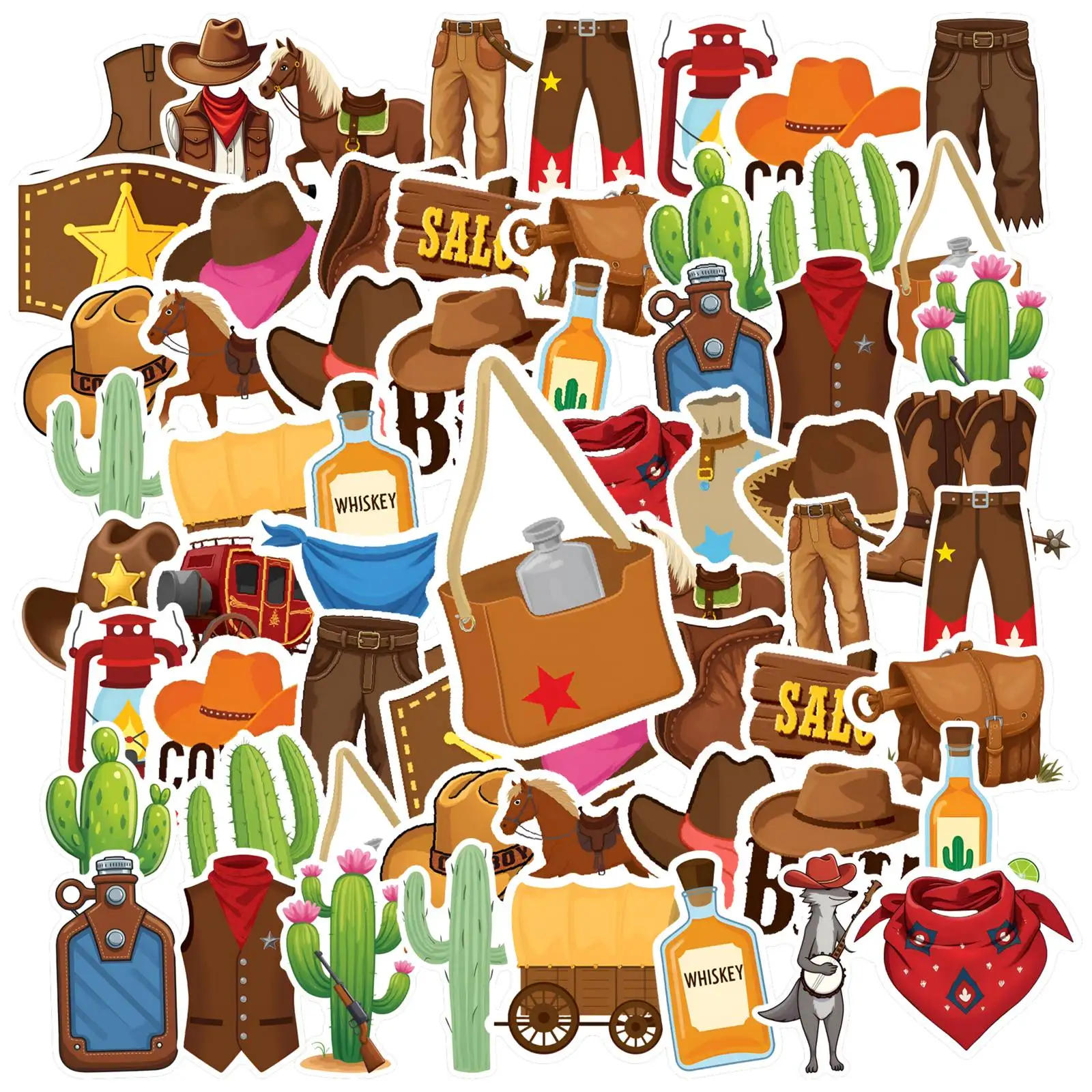 

Винтажные наклейки с кактусом, деревенский салон, учитель, награды, наклейки, граффити, наклейки для чемодана, холодильника, телефона, багажа