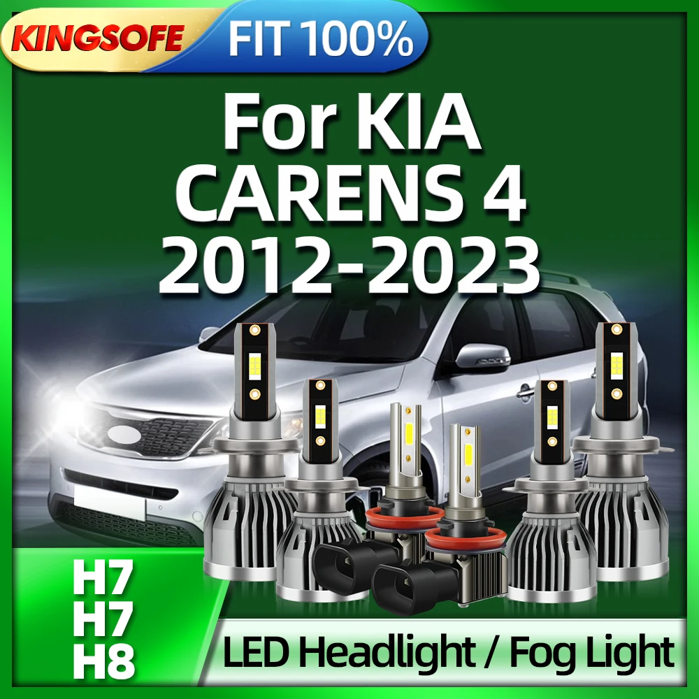 

KINGSOFE Car Headlight 30000LM CSP Chip H7 6000K H8 Fog Light For KIA CARENS 4 2012 2013 2014 2015 2016 2017 2018 2019 2020-2023