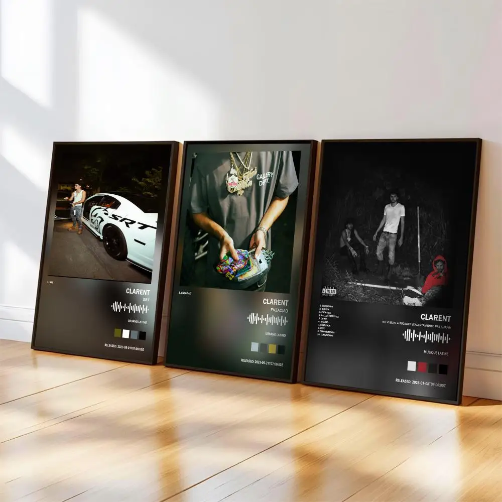 Clarent Poster Art Cover Songs Music Rap Wall Waterproof Paper Sticker For Living Room Home Decor