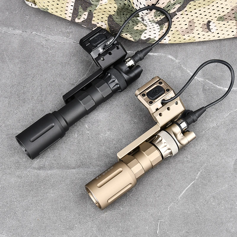 Tactical Flashlight High Power 1000/1300 Lumens Scout Light Button Switch Light Base Airsoft Hunting Gear Offset Mounting