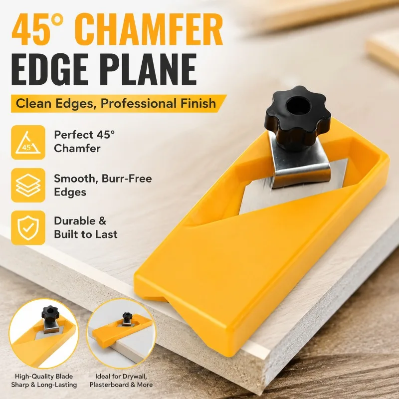 45‑degree Chamfer Plane Woodworking Bevel Trimming Special Hand‑operated Gadget for Creating Inclined Edges on Timber Smoothly