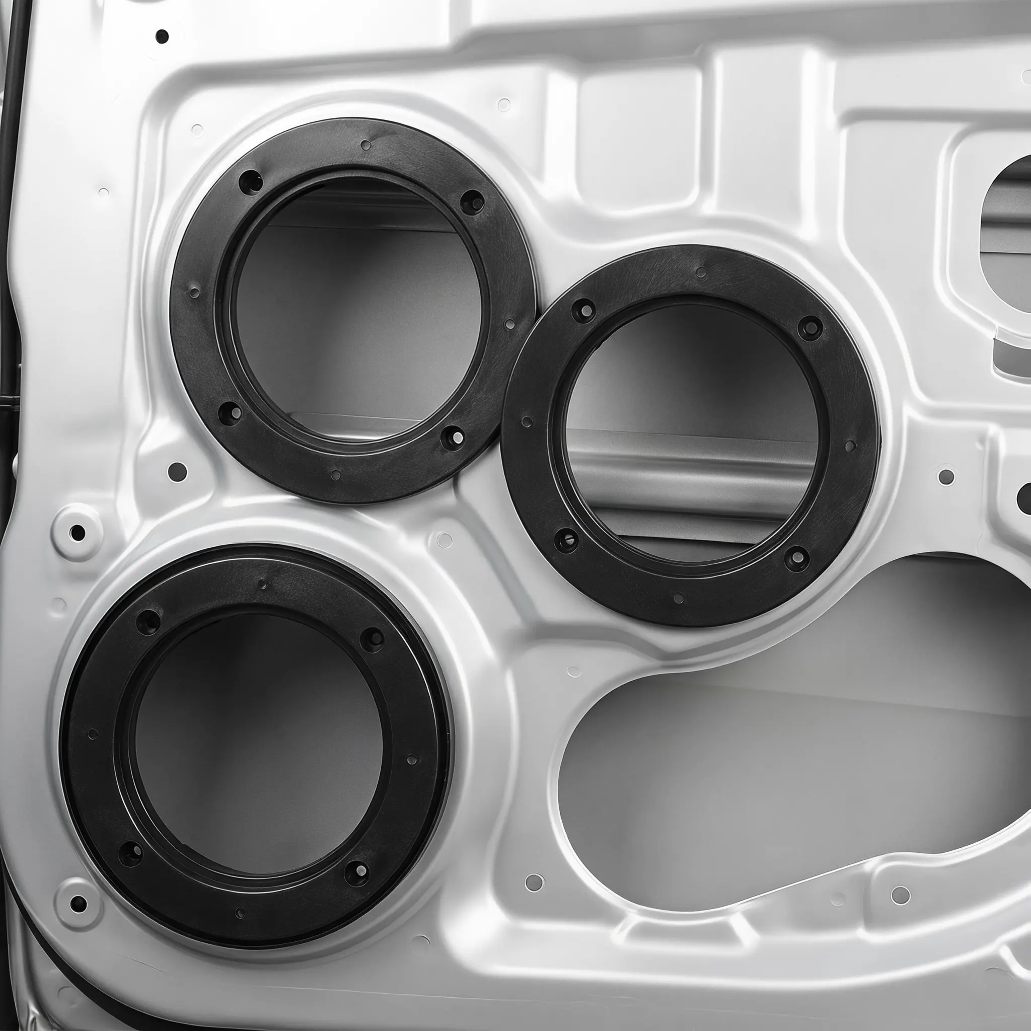 10Pcs Car Audio Speaker Spacer Rings 4 Inch Black Plastic Door Speaker Spacer Bracket Adapter Reduce Vibration Enhance Sound