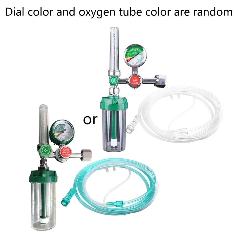 

Pressure Gas Regulator Inhaler O2 Pressure Reducer Gauge Flow Meter Buoy Type Female Thread and Tube Dropship