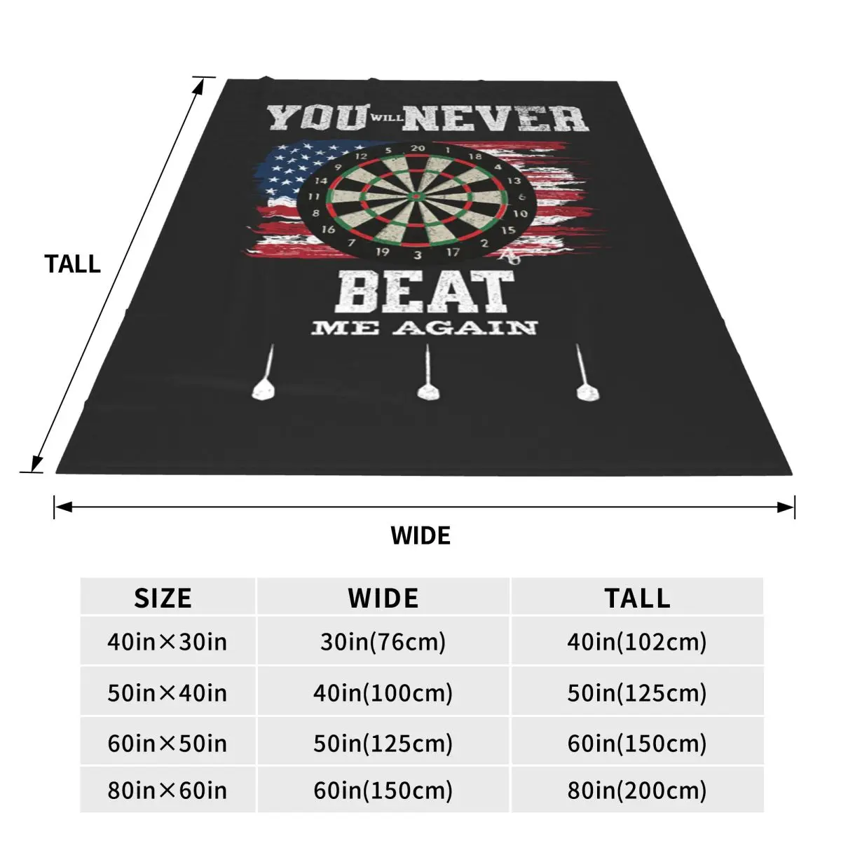 Dart Board Arrow Target Blanket Soft Warm Flannel Throw Blanket Bedspread for Bed Travel Home Couch