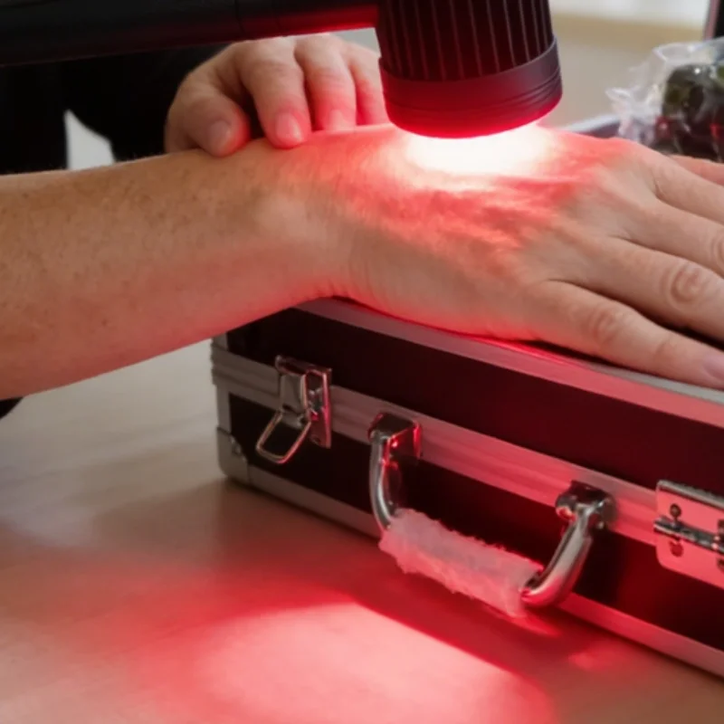 

High Power Dual Wavelength 1295mW Cold Laser Wand, Near Infrared Light Therapy for Deep Tissue Back Joint Pain