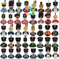 Kids Building Blocks Toy Napoleonic Wars Military WW2 Mini Dolls Soldier Duke Medieval Knights Officer Model Toy wholesale store