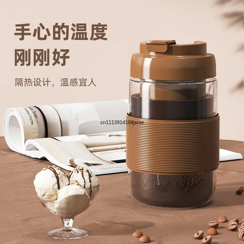 Compact Electric Coffee Bean Mill, Household Hand‑Brew Coffee Grinder, Manual Crank Coffee Grinding Device for Home Kitchen
