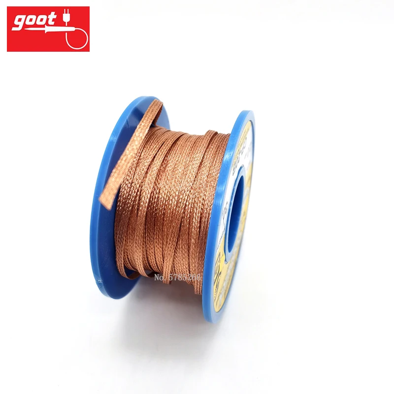 Original Japan GOOT Desoldering Wicks Braid Copper Wire Solder Remover BGA Solder Wick RoHs Lead-free MSDS Welding Tools