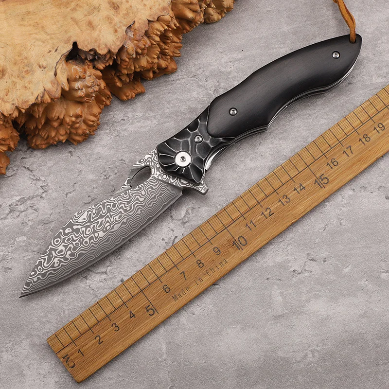 

VG10 Steel Core Damascus Sharp High Hardness Folding Knife Outdoor Camping Survival Portable Tool