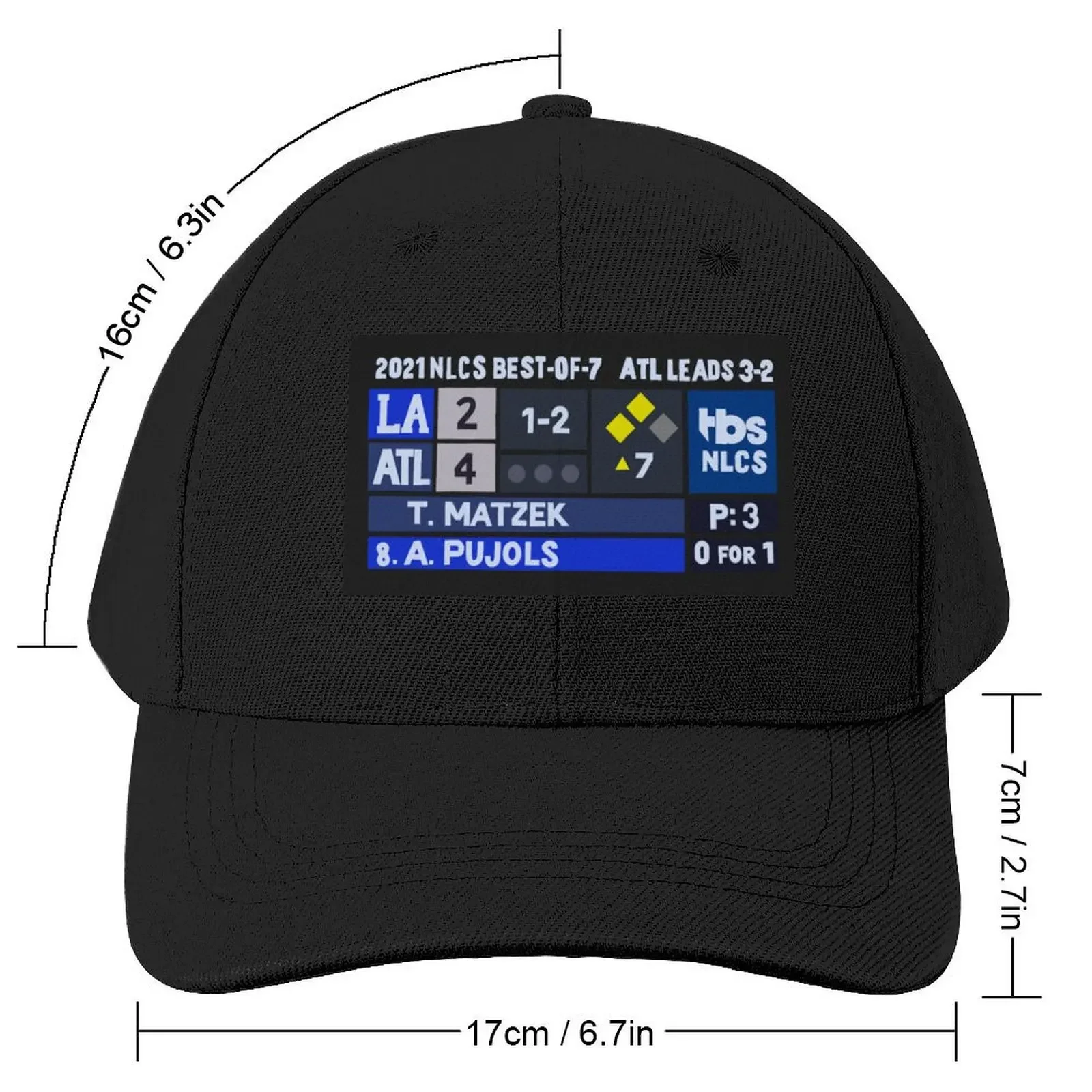 Tyler Matzek Game 6 Scoreboard Baseball Cap Luxury Hat Streetwear Golf Hat Man Men's Baseball Women's