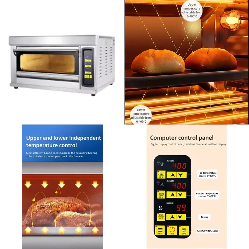for Commercial Industrial Restaurant Bakery Gas Electric Deck Pizza Bread Baking Oven Food Processing Machinery Cooking