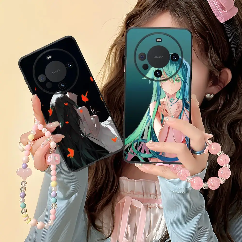 Saya no Uta حافظة هاتف محمول لهاتف هواوي ميت 60 50 40 30 20 10 Pro Plus Lite E 5G غطاء طباعة ملون غطاء فاخر للهاتف الذكي