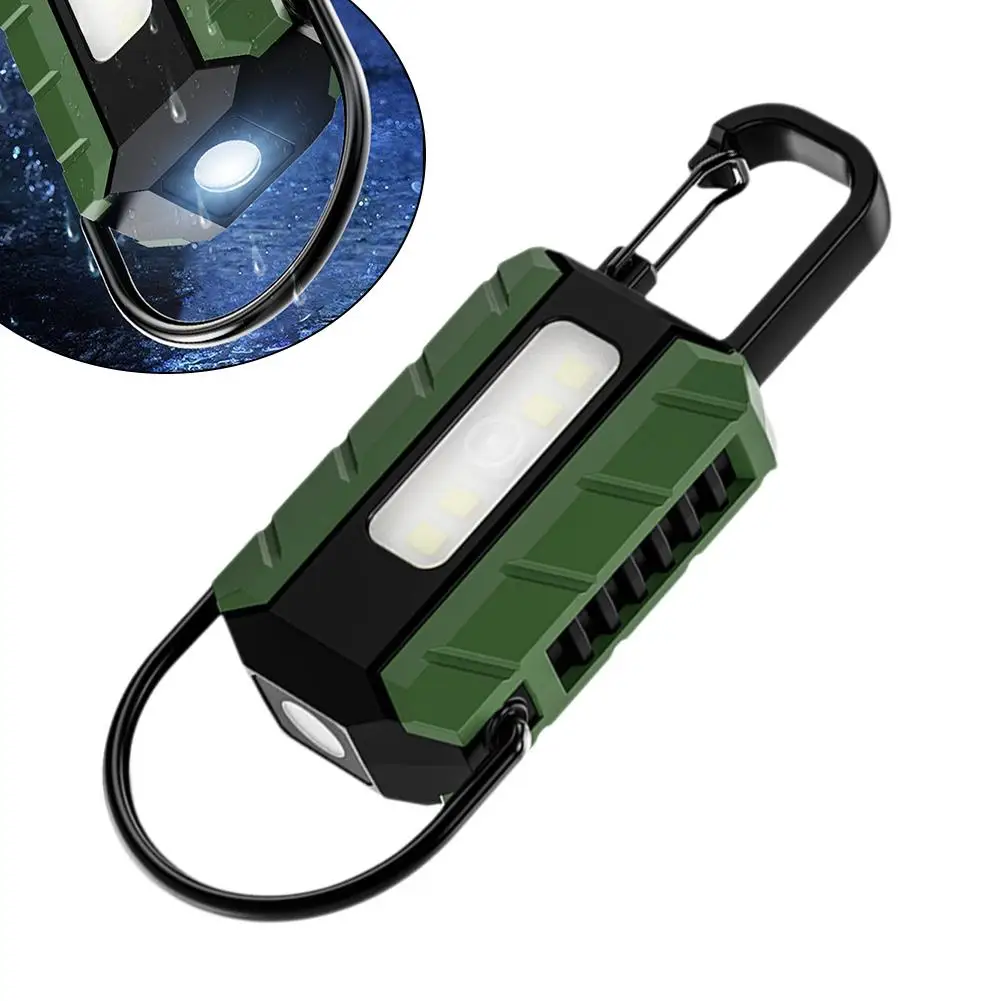 

Сверхлегкий брелок-фонарик, двойной передний боковой фонарь, красный, синий, стробоскоп Type-C, быстрая зарядка для кемпинга, езды на велосипеде, экстренной помощи