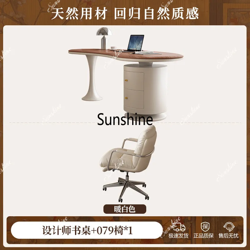 Medieval style solid wood desk French cream style light luxury modern design high sense