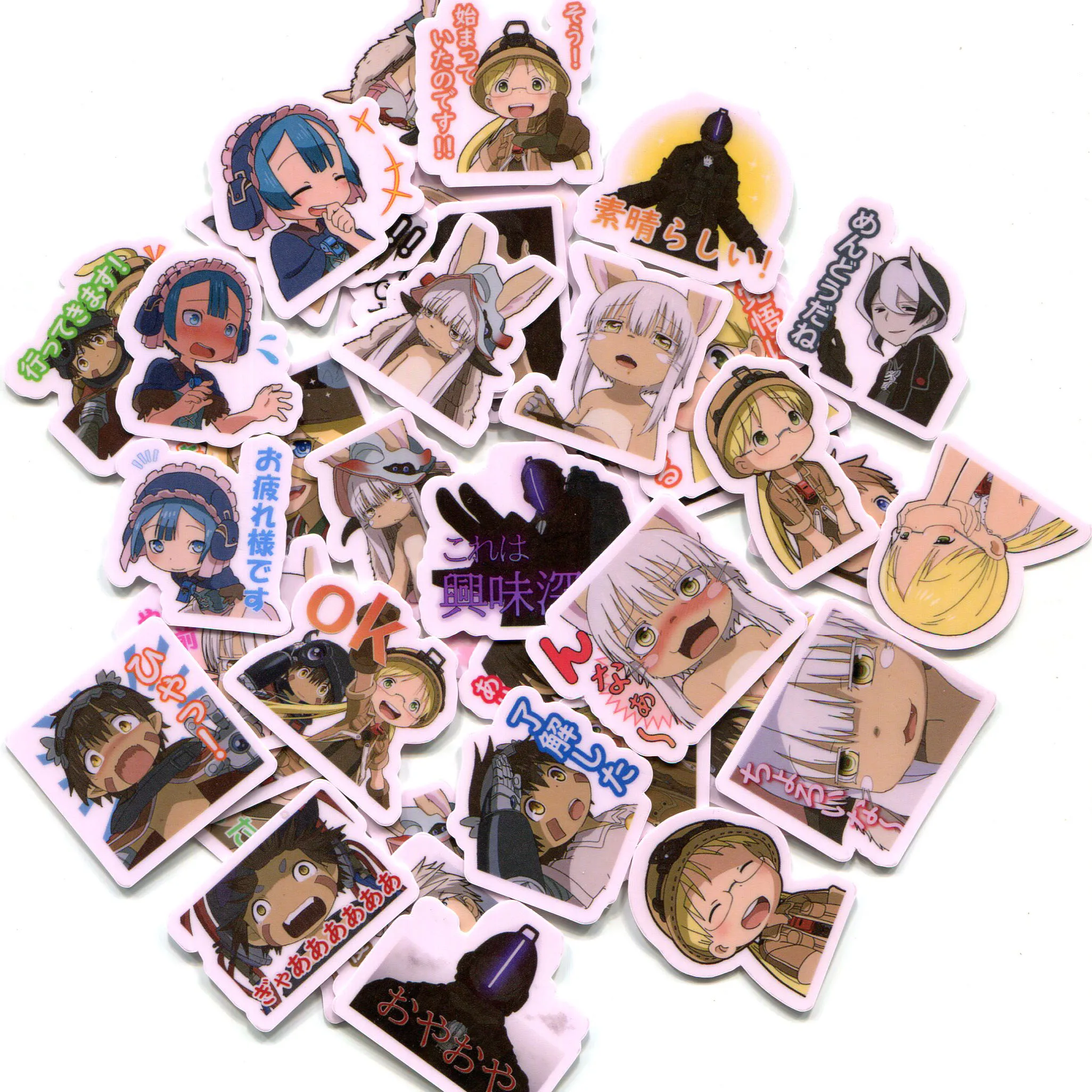 40 Stück HERGESTELLT IN ABYSS 2-3 cm Aufkleber