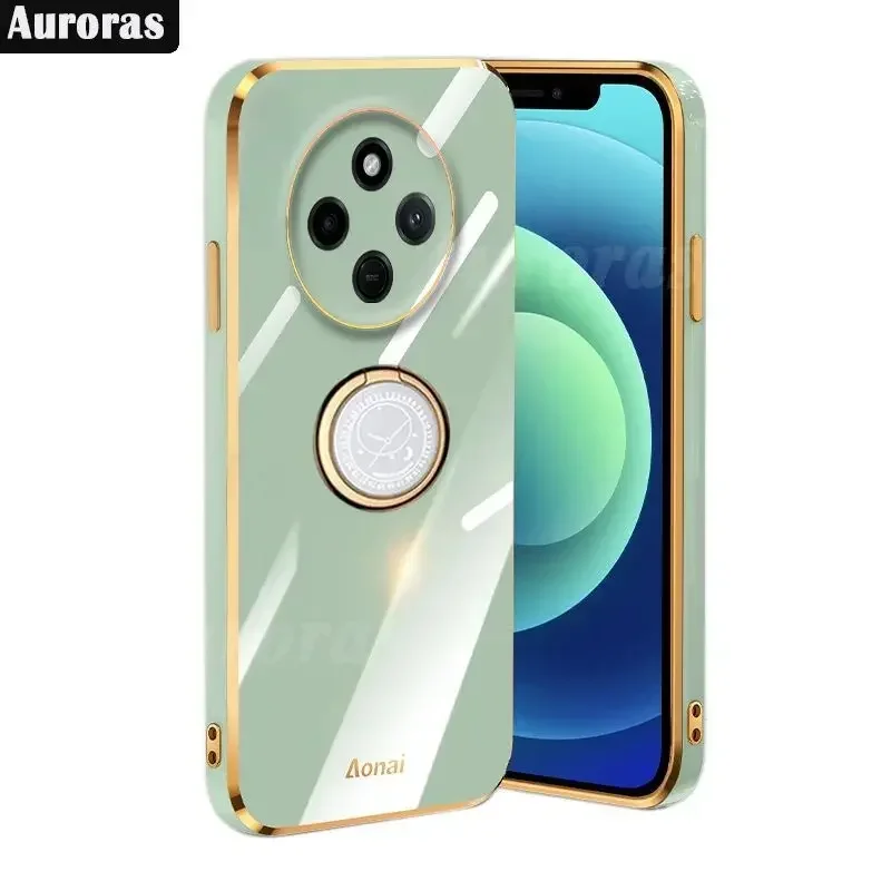 

Plating Metal Ring Holder Phone Case For Poco C75 4G Redmi 14C 14 13C 4G Back Cover Redmi A4 13C 13 14C4G