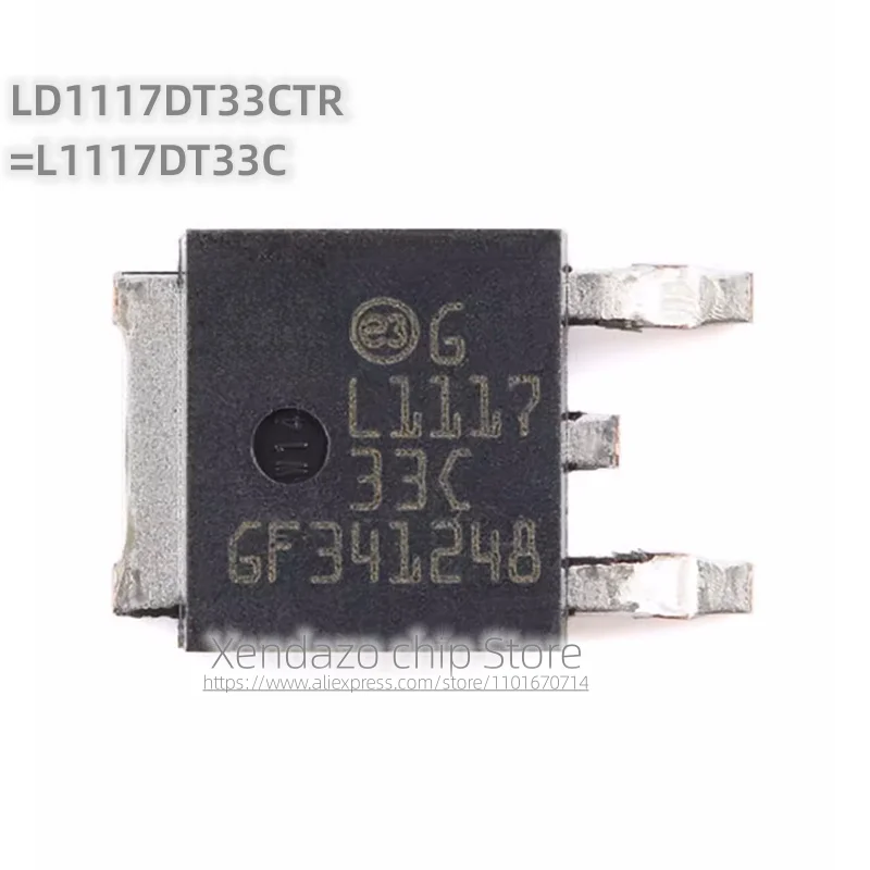 10pcs/lot LD1117DT33CTR L1117DT33C TO-252-2 package Original genuine Voltage regulator chip