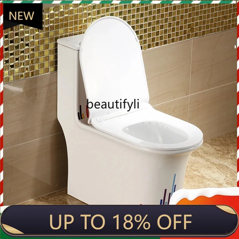 

Z189 Household Water Pumping Color Gold Toilet Super Swirl Type Water-saving Odor-proof Toilet Square Personalized Color