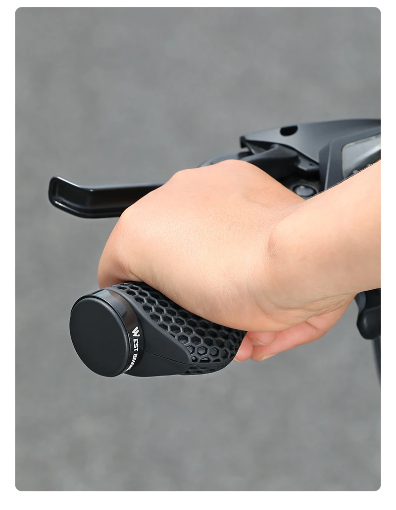 WEST BIKING 3D-Waben-Fahrradlenkergriffe Rutschfest Stoßdämpfend MTB Rennrad Lenkergriff Gummi-Fahrradzubehör – Detail 19