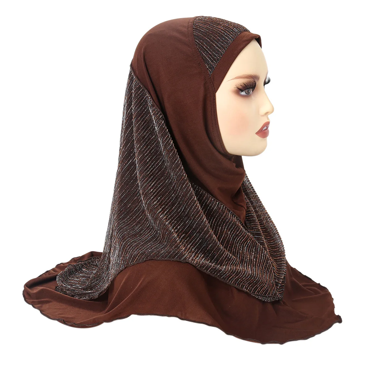 

Мусульманский женский тюрбан-хиджаб, готовый к носке, мгновенный, цельный, шаль-платок Амира, для молитвы, арабский, полностью закрывающий голову, хиджаб-бурка