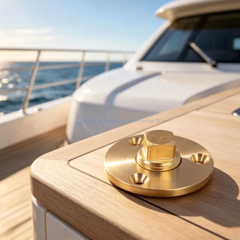 L5BC Marine Drain Hardware Plug Tube Fitting With 3 Mounting Holes and Head