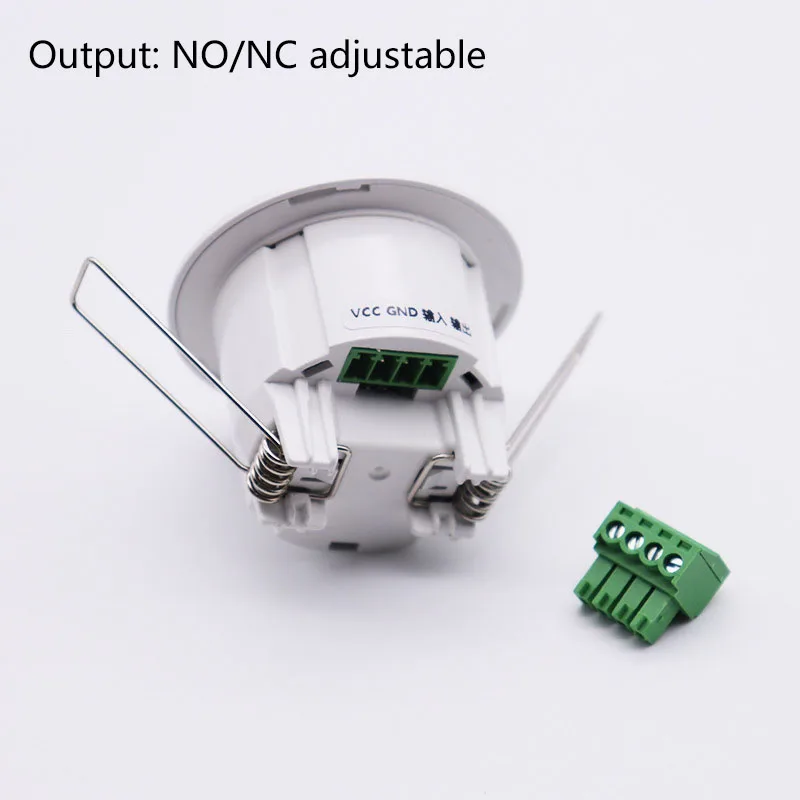 12V mini silent dry contact embedded human body infrared sensor 24V hotel guest control infrared sensor switch