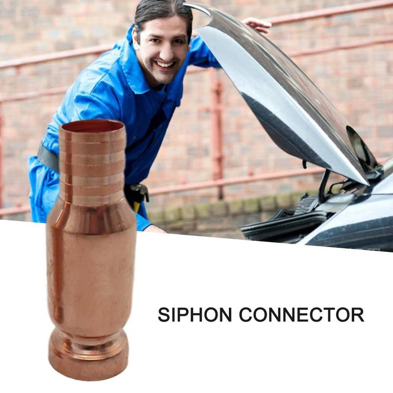 Red Copper Siphon Filler Pipe Manual Pumping Oil Pipe Fittings Siphon Connector Gasoline Fuel Water Shaker Siphon Wholesale