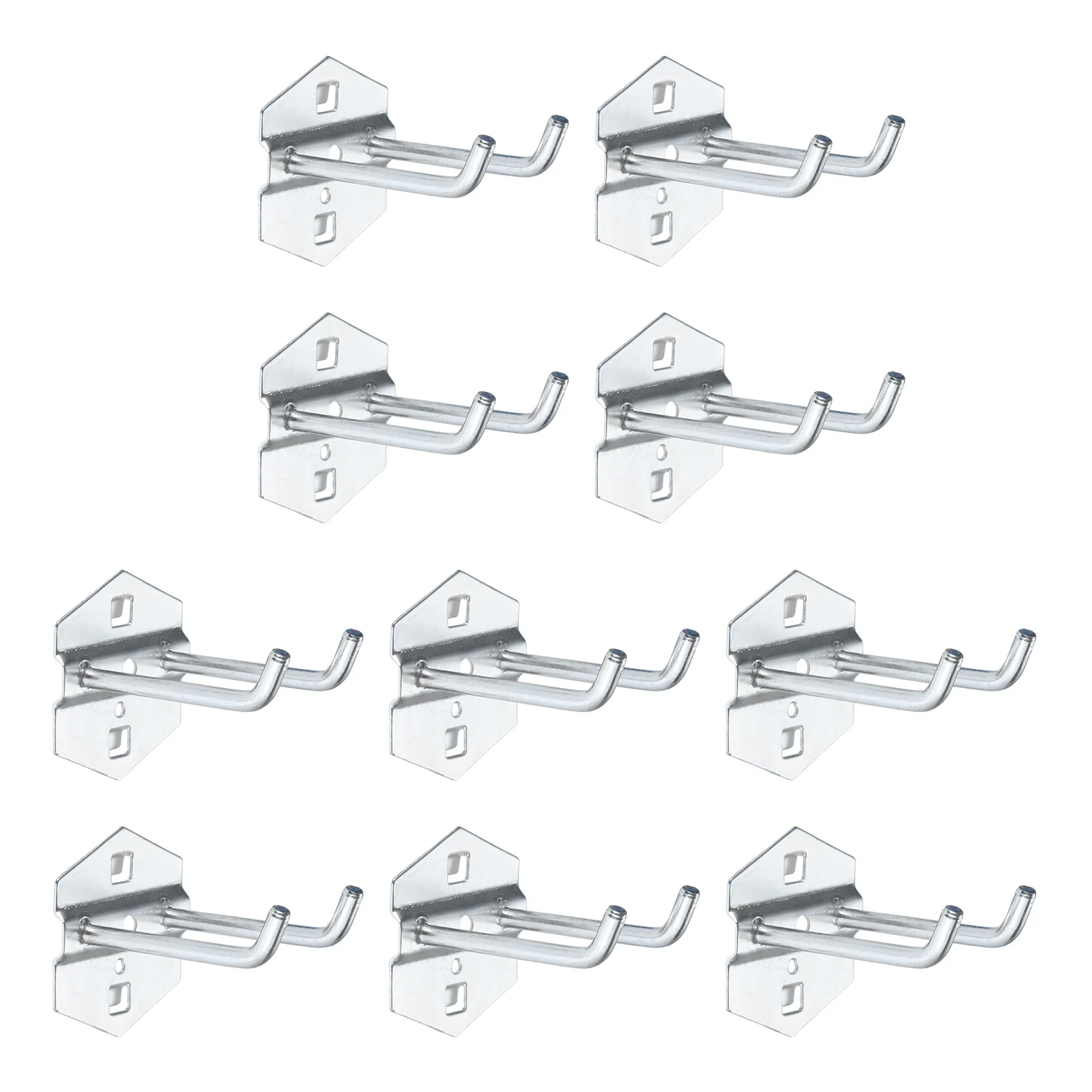 DRELD 10PCS Tool Hanging Hook Metal Display Rack Metal Shop Good Shelf Hooks Thickening Hole Plate Household Kitchen Hooks 75MM