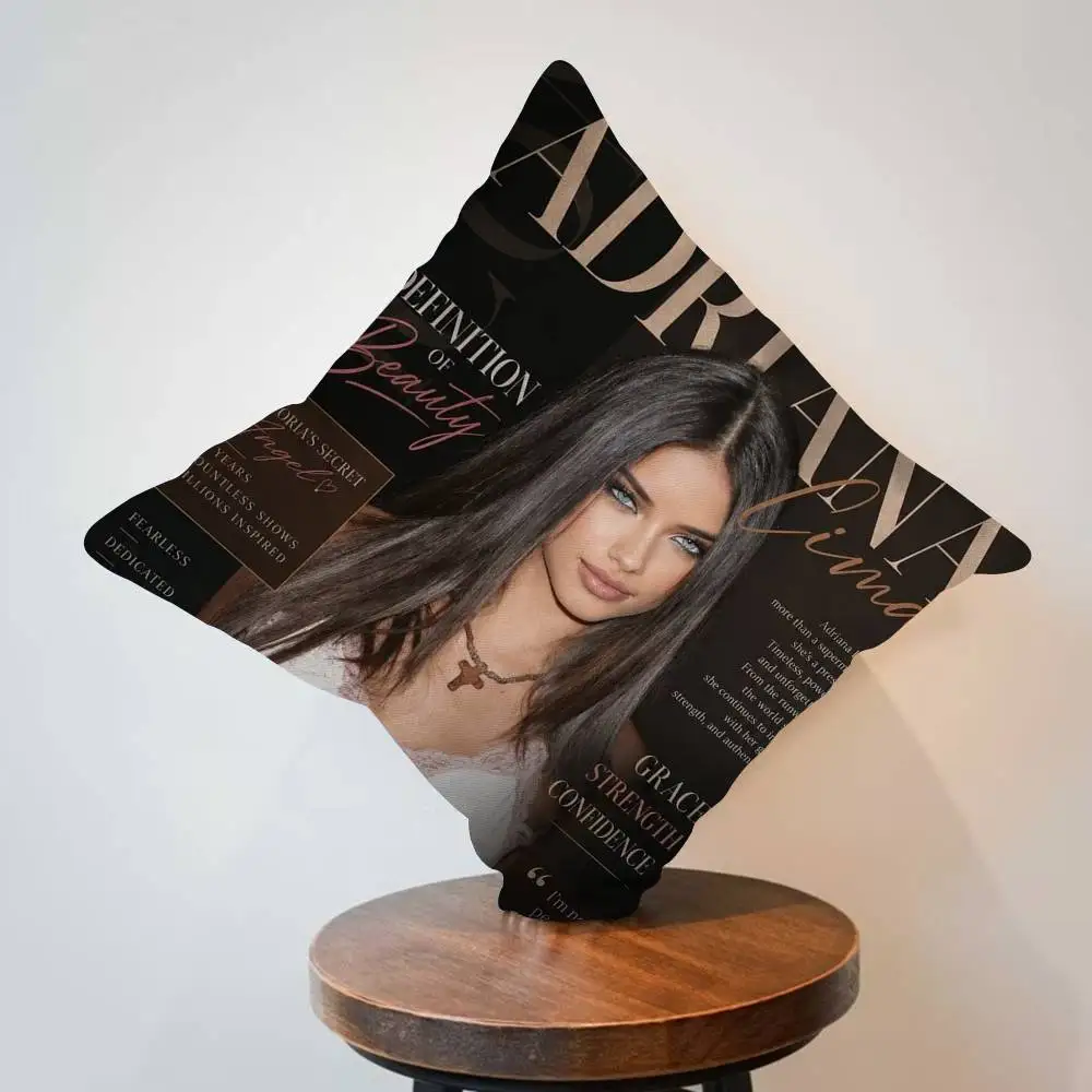 A-Adriana Lima Fashion Mode Cushion Cover Car Throw Pillow Case For Sofa Car Christmas Gift 40x40cm 45x45cm